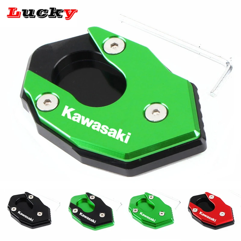 

For Kawasaki Z250 Z300 Z650 Z800 Z900 Z900RS Z1000 Z1000SX ER6N ZX-6R Motorcycle CNC Kickstand Plate Extension Pad Stand Enlarge