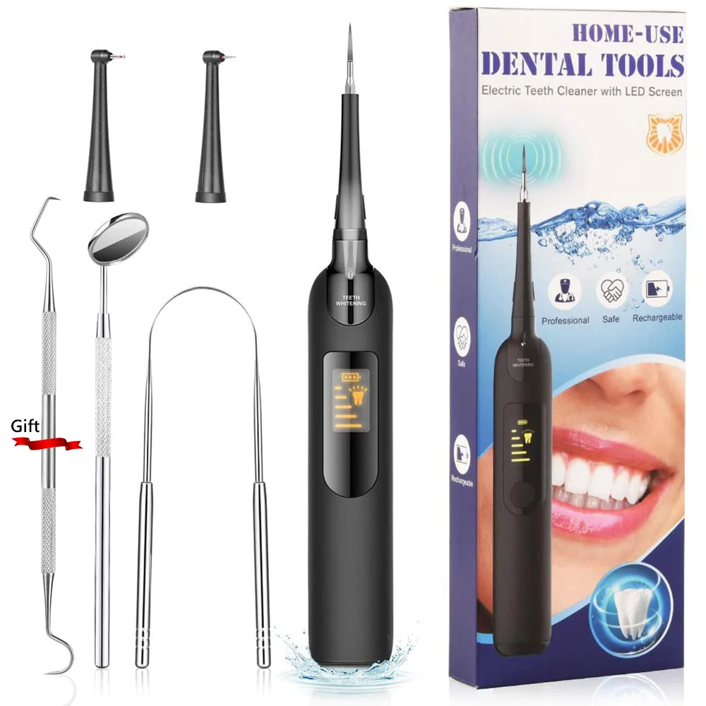 

Electric Ultrasonic Dental whitener Scaler Teeth Whitening kit teeth Calculus Tartar Remover Tools Cleaner Tooth Stain Oral Care