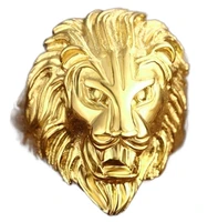 fashion accessories domineering lion ring for men rock jewelry male gold color ring gift