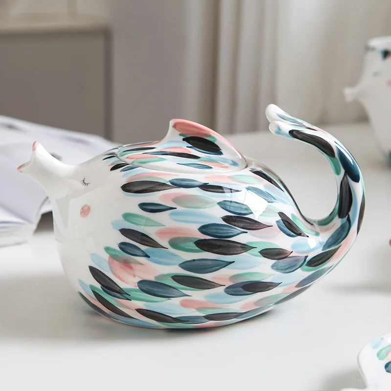 Креативная керамическая чашка в форме рыбы семейный керамический чайный набор