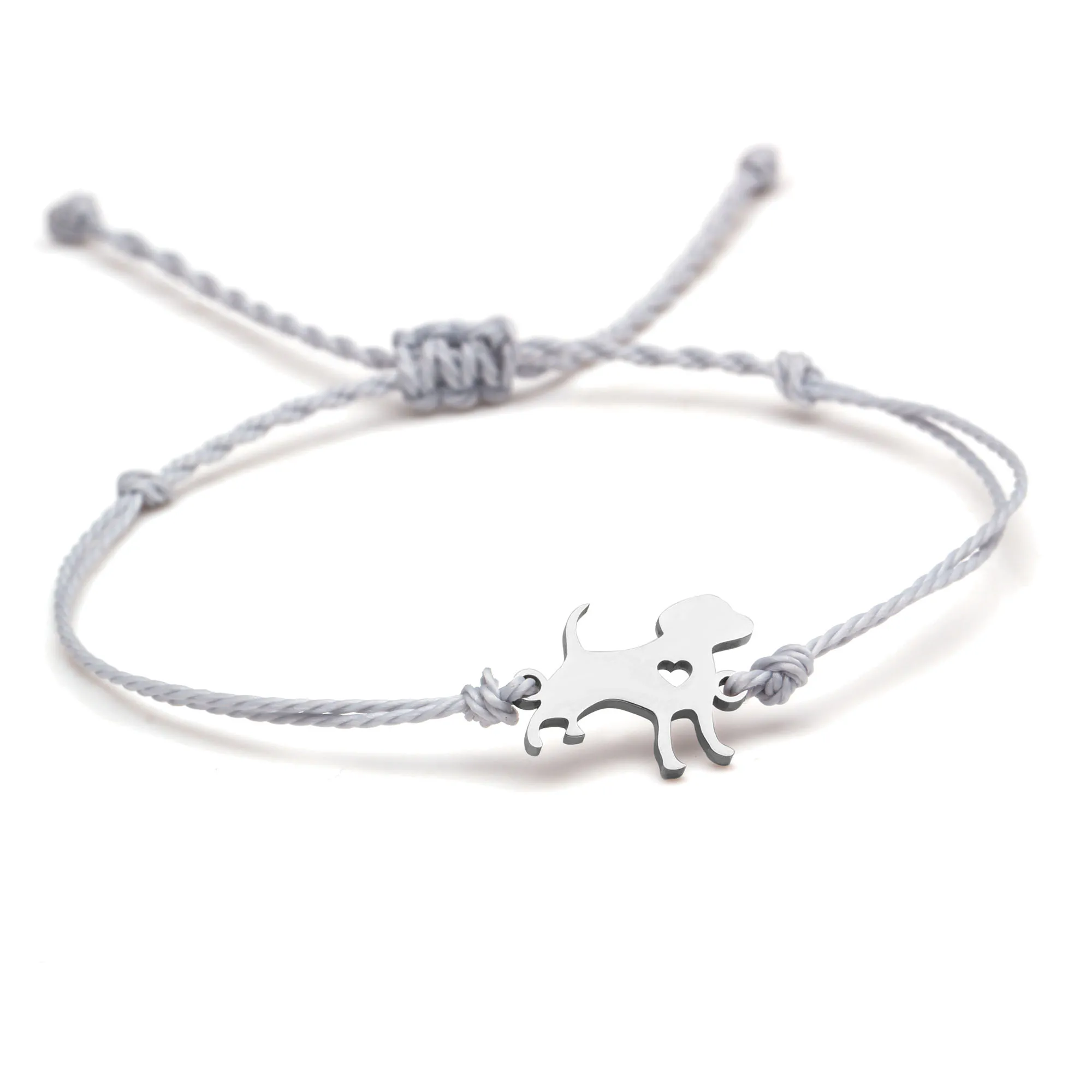 Симпатичный Шарм браслет для собак из нержавеющей стали женский черный