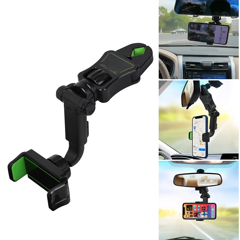 

Автомобильный держатель для телефона вращающееся на 360 ° зеркало заднего вида