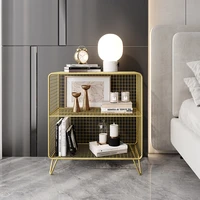 european style light luxury golden locker small ins wind bedroom home simple bookcase storage rack