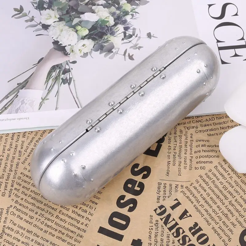 Винтаж Алюминий очки Чехол для очков чтения или держатель солнцезащитных