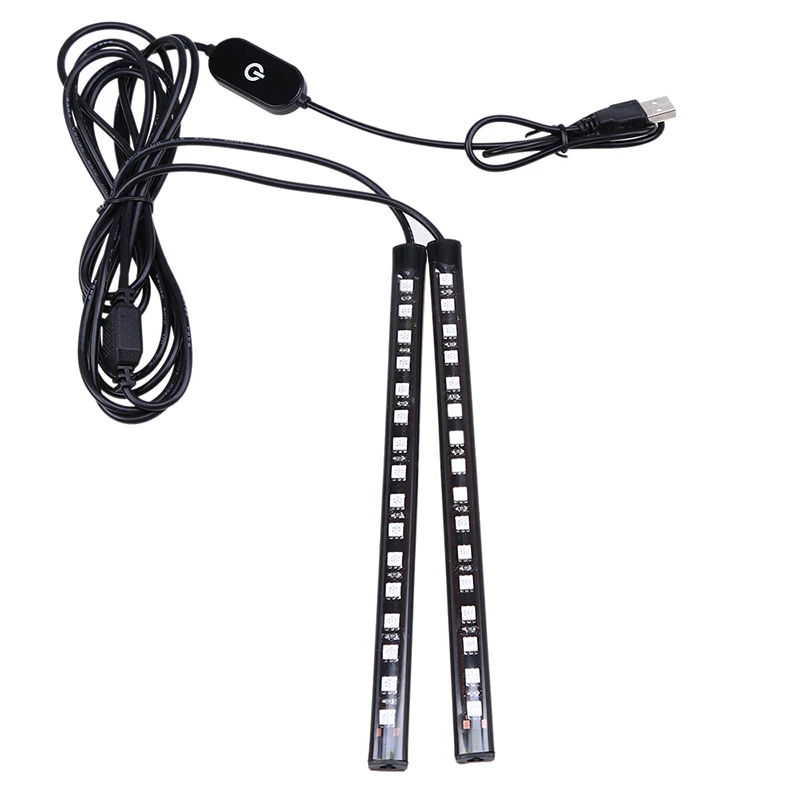 USB подсветка posbay для автомобиля 16 светодиодный гибкий неоновый свет салона 12 В 1 в