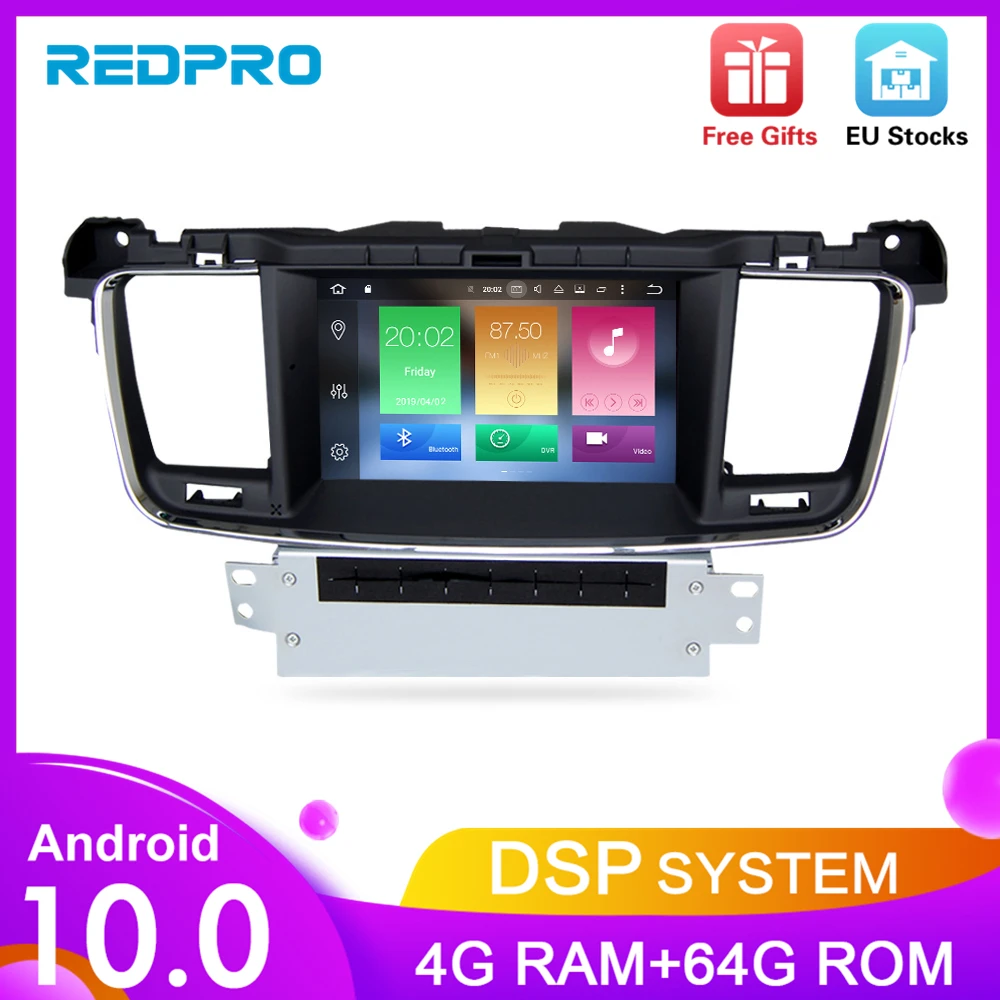 Android 10 0 Автомобильный DVD Радио GPS плеер для Peugeot 508 2011 2012 2013 2014 2015 Авто Аудио