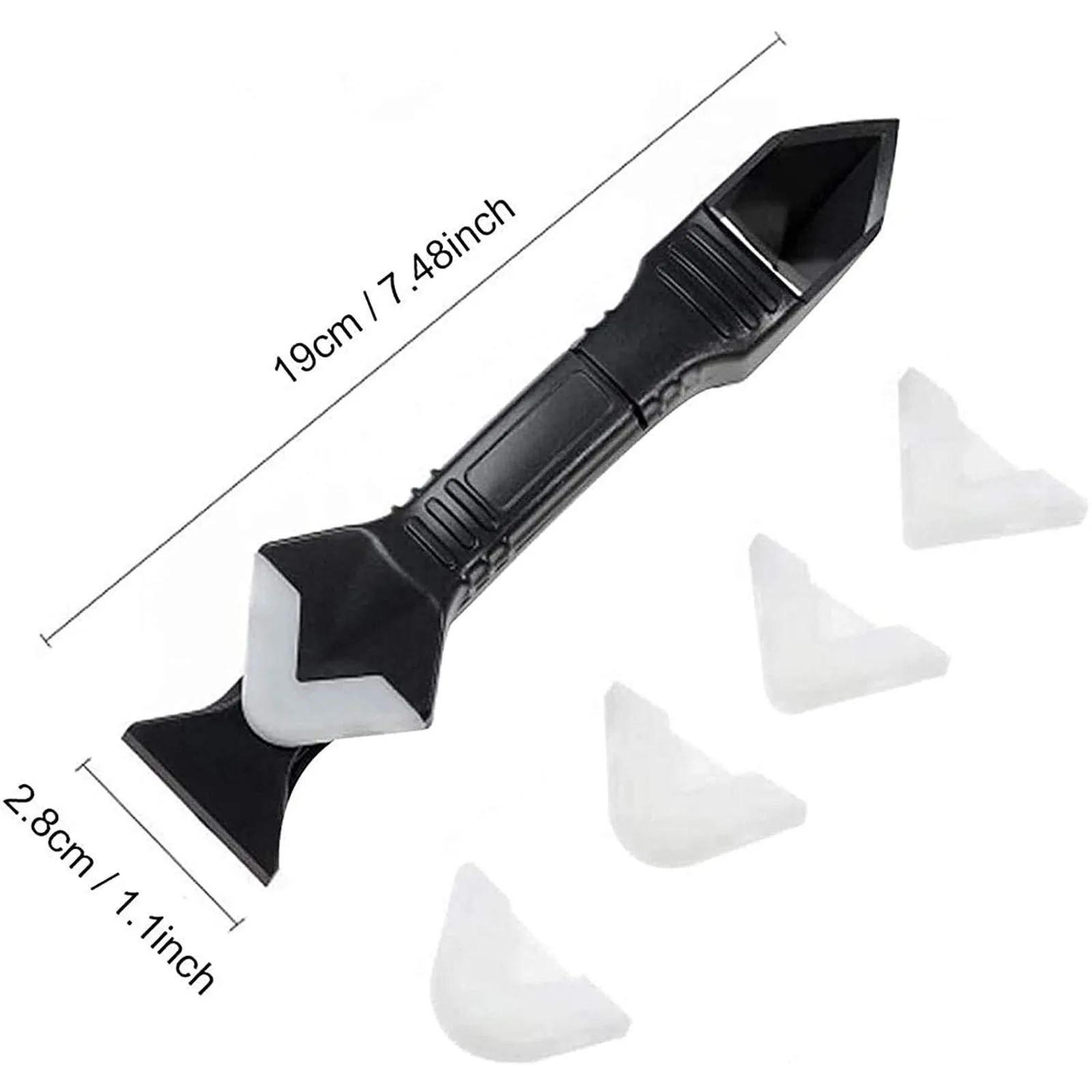 5 In1 Silicone Remover Caulk Finisher Sealant Smooth Scraper Grout Kit Tools With Seam Tape Plastic Hand Set Accessory | Дом и сад