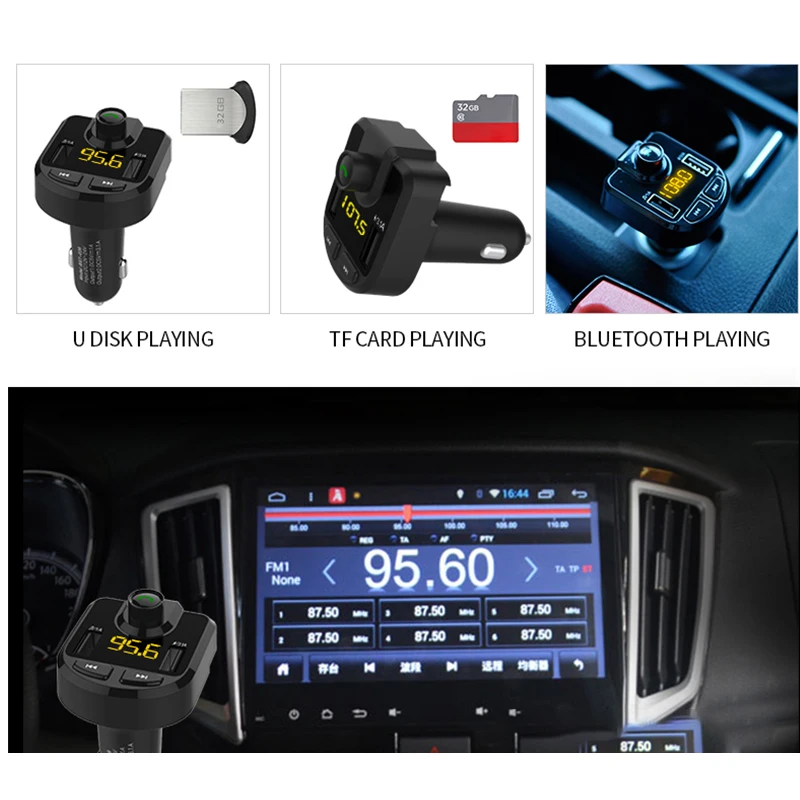 Mp3 плеер с Bluetooth автомобильный FM трансмиттер модулятор двойное зарядное