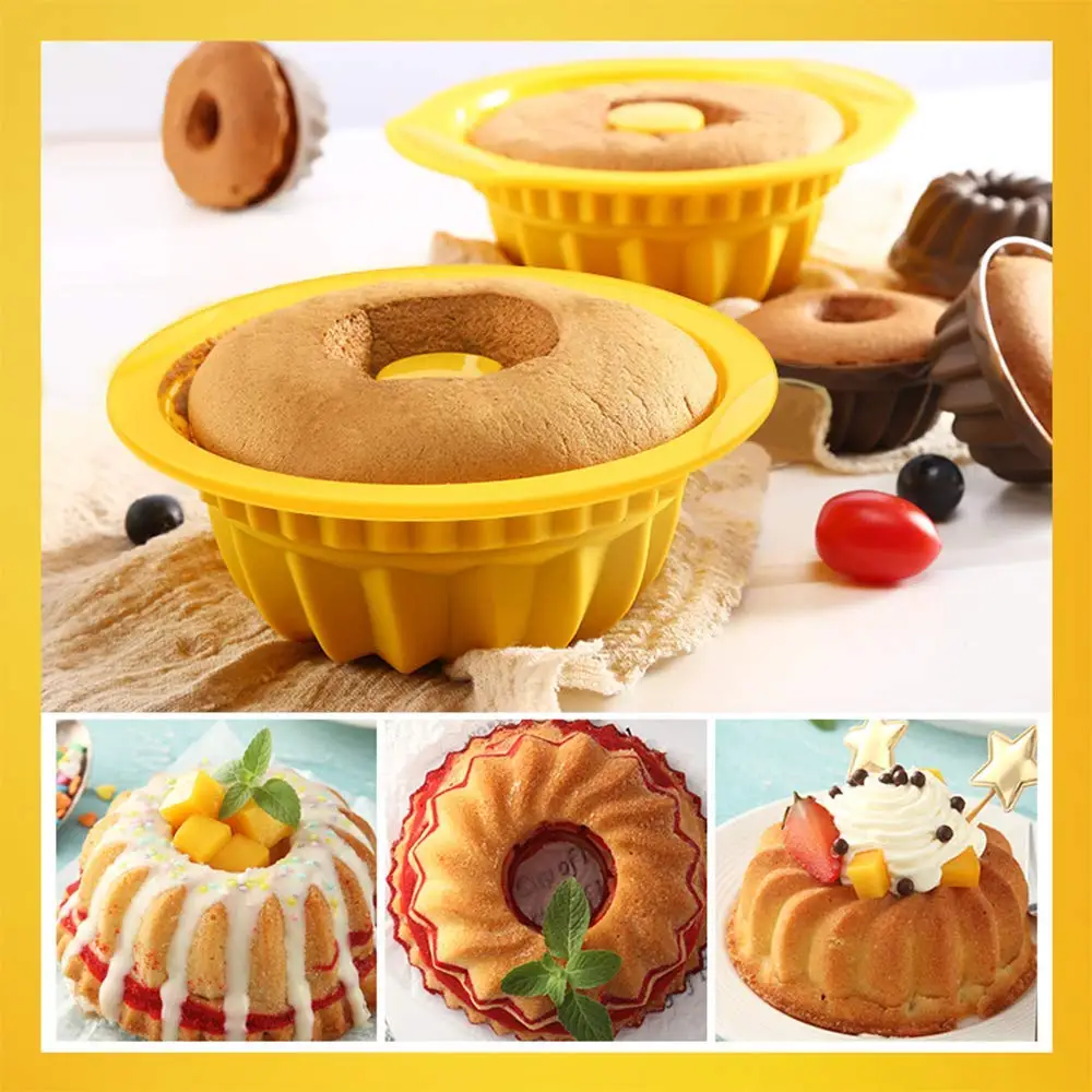 Силиконовая форма для выпечки тортов Европейский сорт рифленая круглая кекса