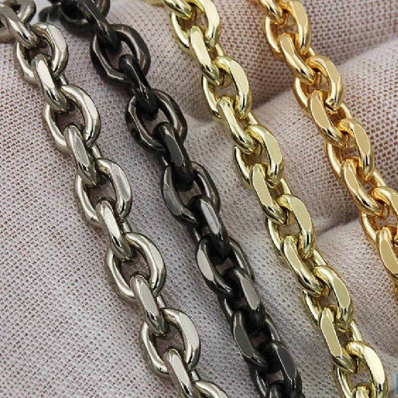 

100/110/120cm Metal Bag Chain Light Weight 7mm Replacement Shoulder Bag Chains Crossbody Handbag Strap Bag Hardware Accessories
