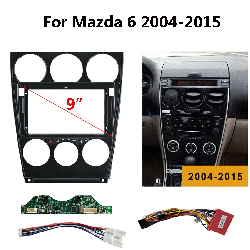 Панель автомобильная 9 дюймов для MAZDA 6 Atenza 2002-2016 (с материнской платой переменного