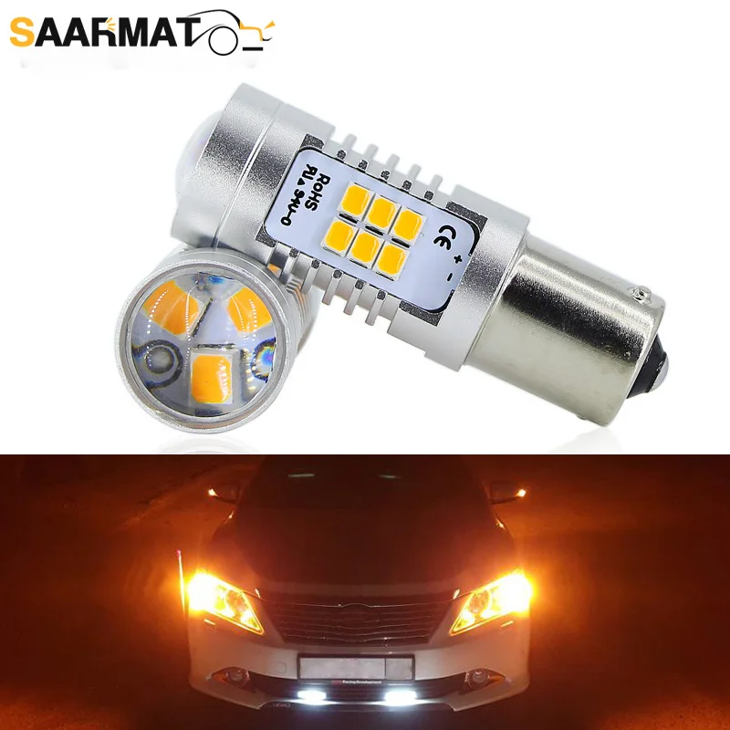 

LED CANBUS No error bau15s 7507 PY21W bulb + 2Pcs 50W decoders for Car Turn Signal Lights Amber Yellow 12V (2 Pieces) SAARMAT