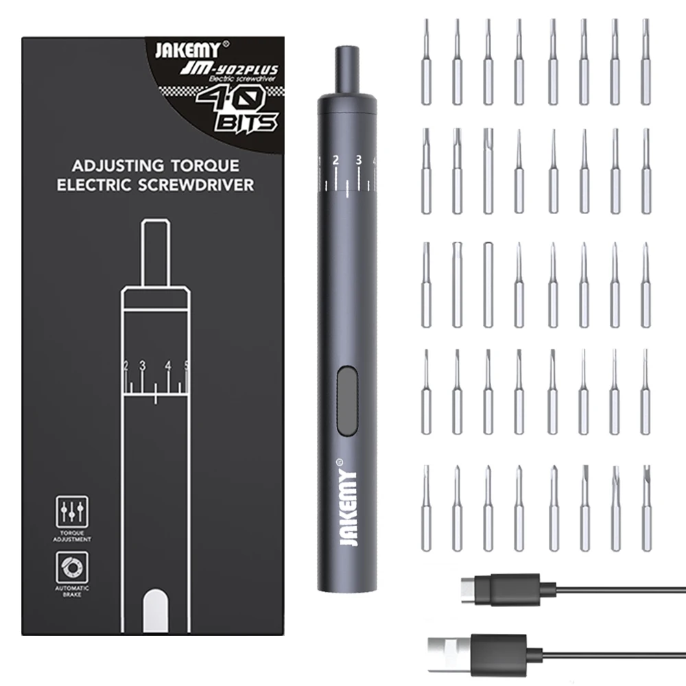 

JAKEMY JM-Y02 Перезаряжаемые аккумуляторная электрическая отвертка набор светодиодный светильник DIY Точность ремонта Инструменты для резьбы по ...