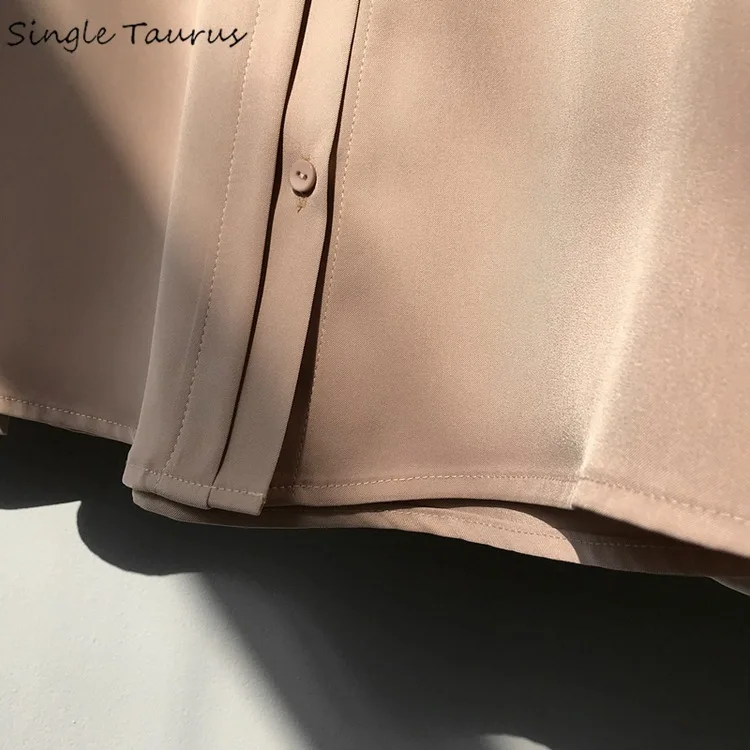 Женская блузка в стиле Харадзюку бежевая на осень элегантная повседневная