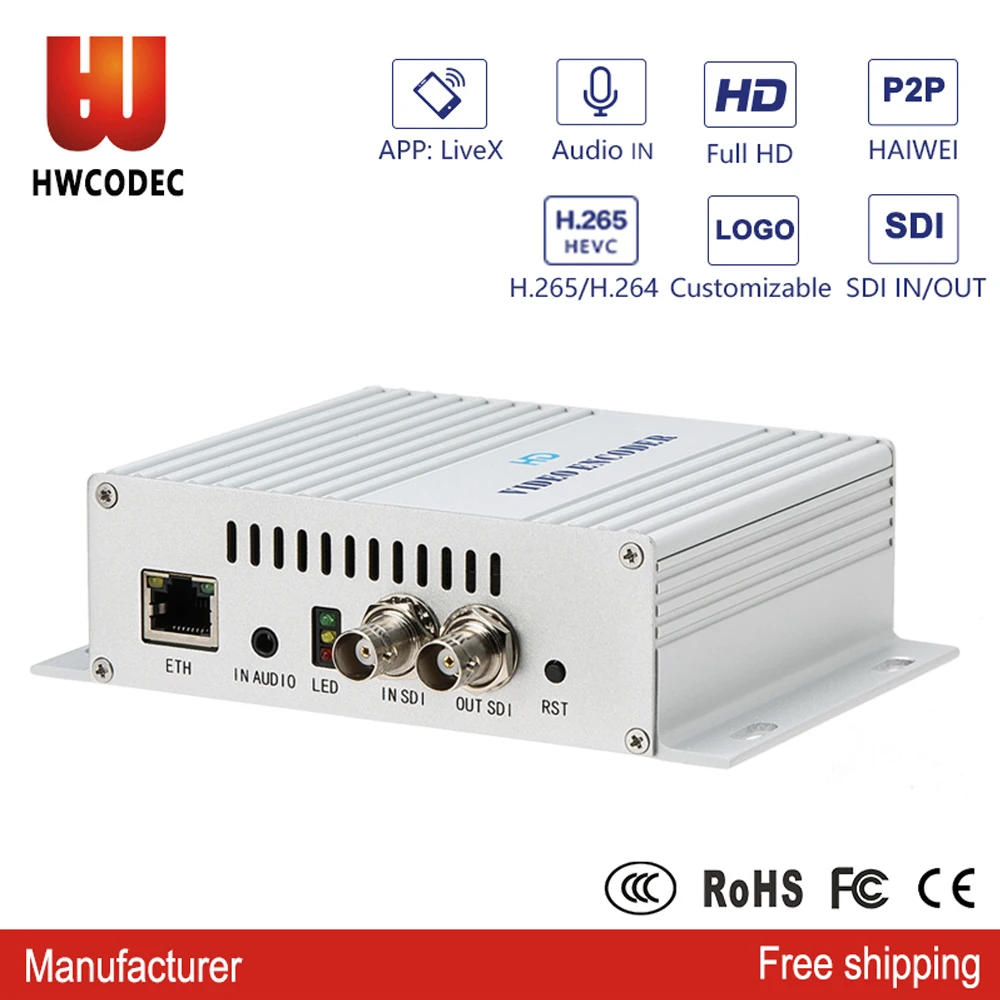 Кодировщик HWCODEC H5610BP кодировщик IPTV MPEG4 1080P SDI H264 H.265 HEVC RTSP RTMP для YouTube|Теле- и