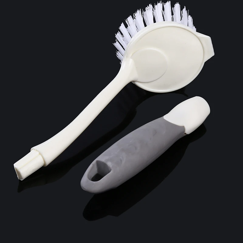 Круглая головка Кухня щеточка для чистки съемной ручкой многофункциональный