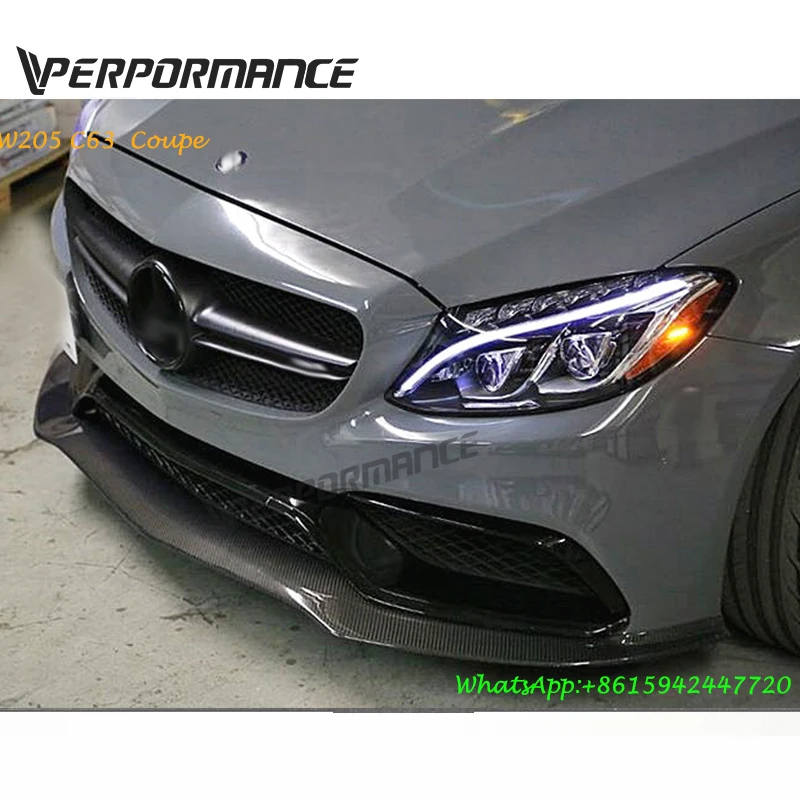 W205 C63 углеродная передняя губа для W205 C63 C63S передняя губа для Купе Седан~ год