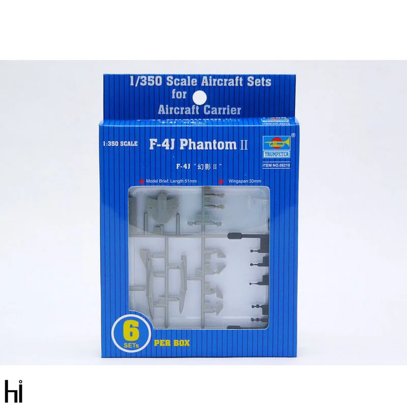 

Trumpeter 06219 1:350 US F-4J Phantom II Fighter For Aircraft Carrier Military Plastic Assembly Model Building Kit