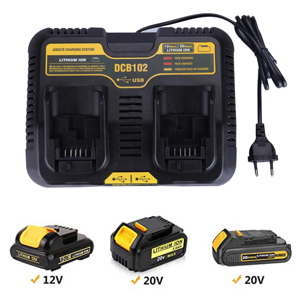 DCB112 DCB118 DCB105 DCB102 3A 4A быстрое зарядное устройство для литий-ионных аккумуляторов