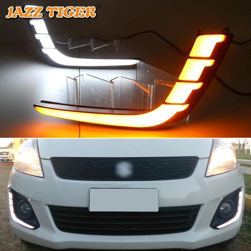 Джаз Тигр желтый указатель поворота Функция Водонепроницаемый 12В дневные