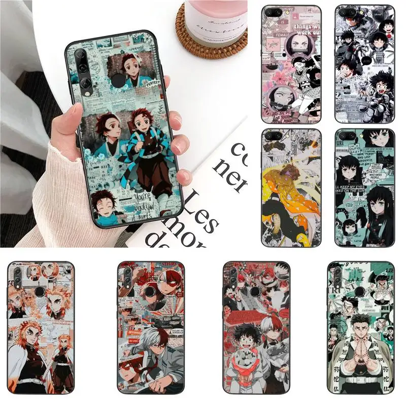 

YNDFCNB Kimetsu No Yaiba Demon Slayer Anime Phone Case For Huawei Honor 8X 9 10 20 Lite 7A 7C 10i 9X play 8C 9XPro