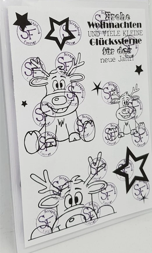 Фотоальбом с немецким оленем для скрапбукинга прозрачный силиконовый каучук