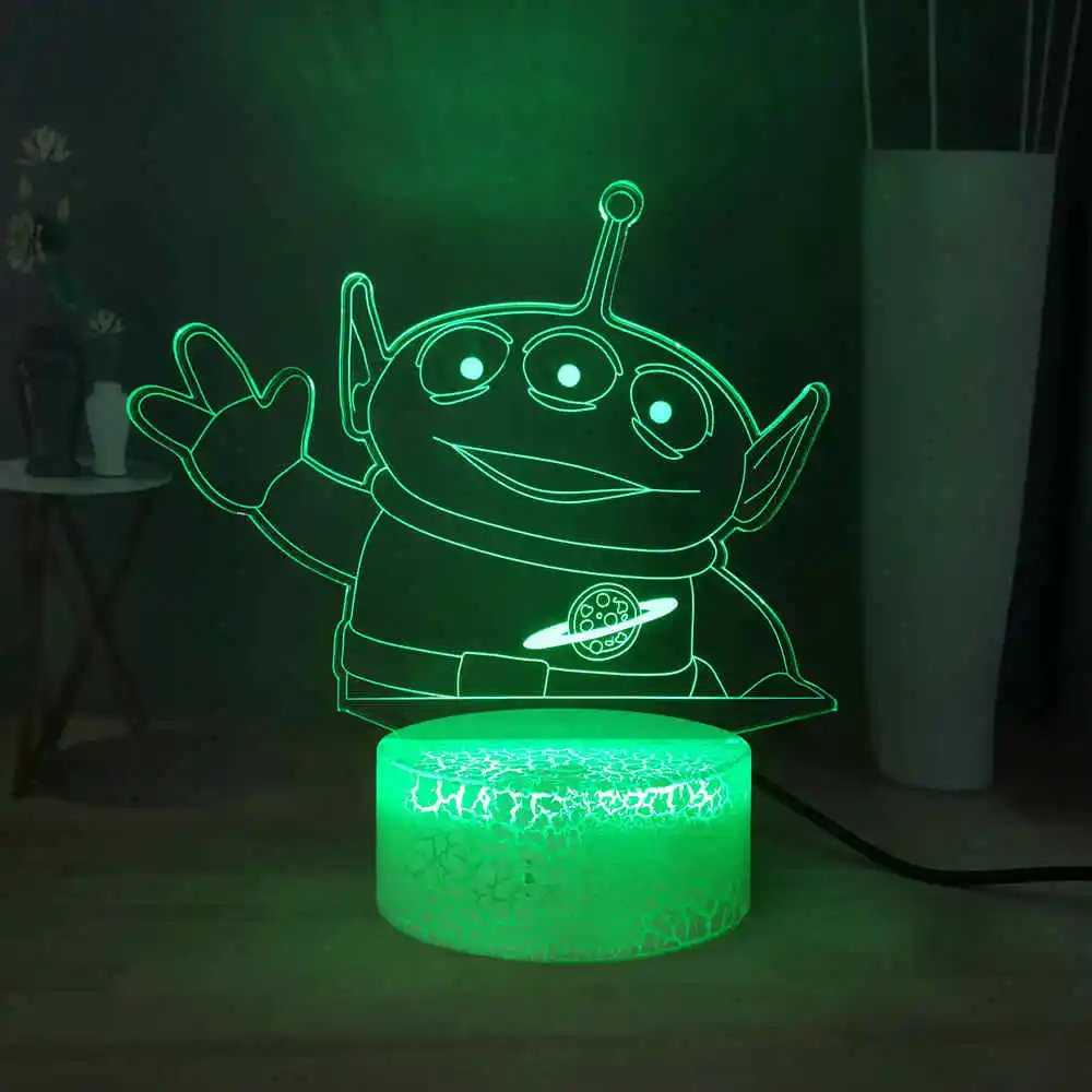 Прикроватная лампа сжимающая игрушечные инопланетяне RGB разноцветный USB