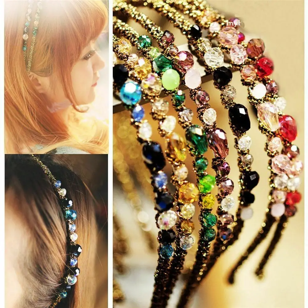 1 шт. Женская металлическая повязка на голову с кристаллами |