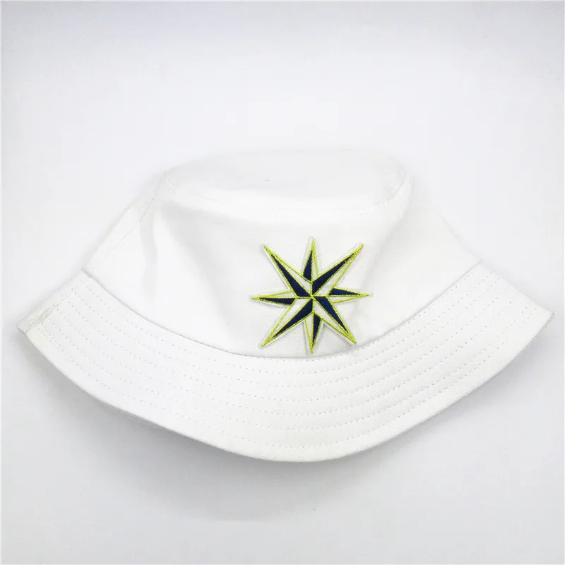 

The star embroidery cotton Bucket Hat Fisherman Hat outdoor travel hat Sun Cap Hats for kid men Women 259