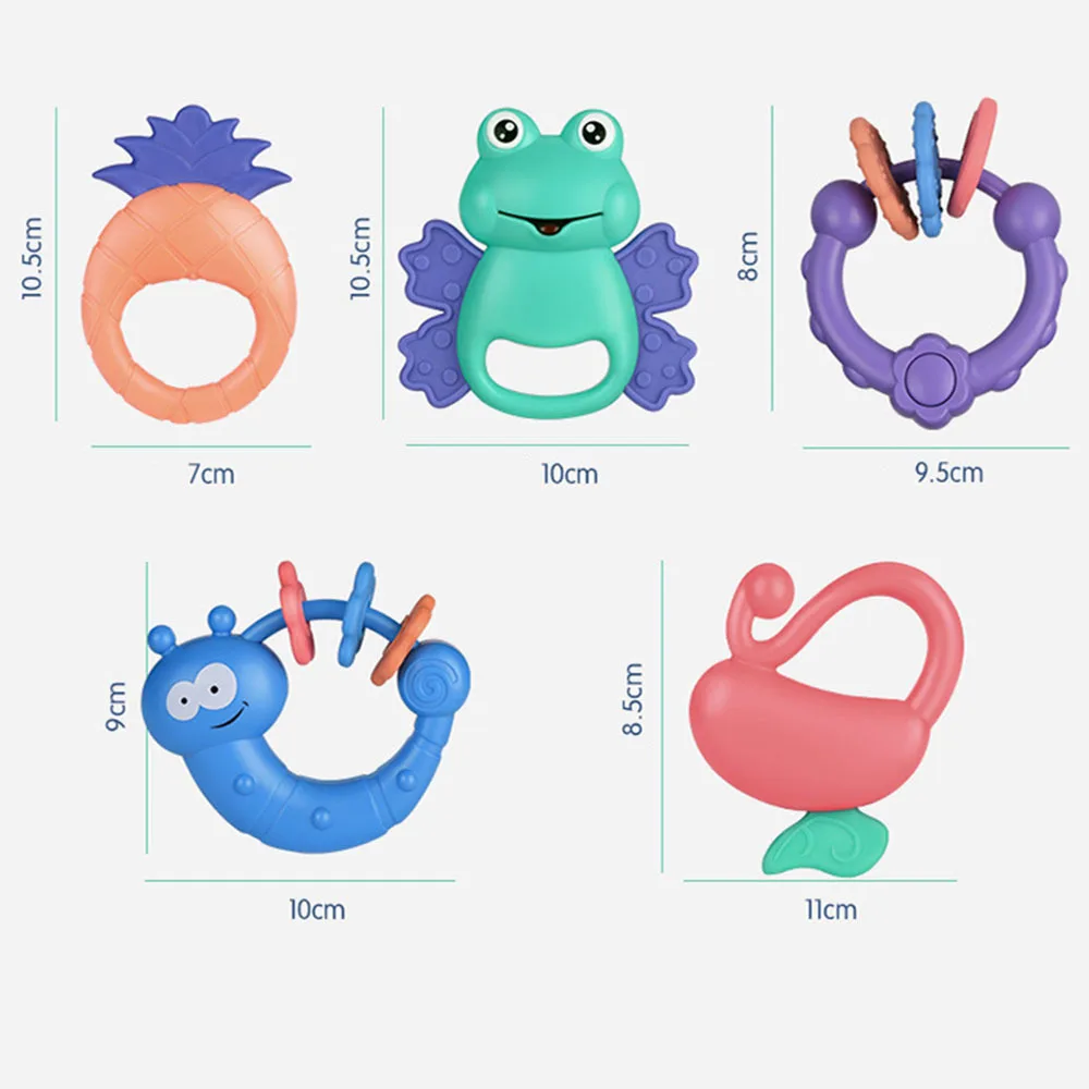 5 штук/упаковка Монтессори игрушки для девочек Вальдорф игрушка-погремушка