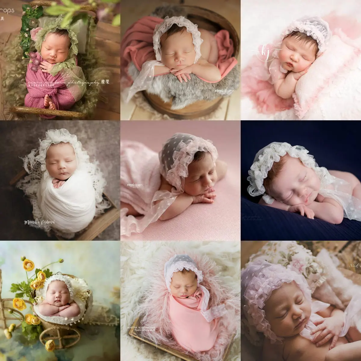 Шапка для фотосъемки новорожденных Jane Z Ann декоративная шапка в горошек