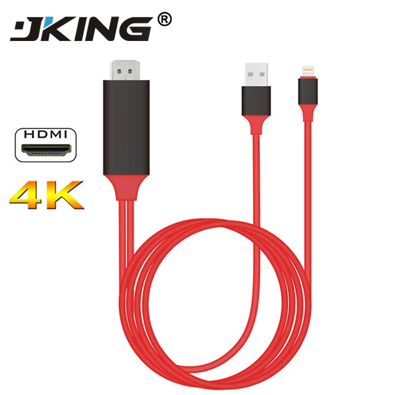 JKING TV Stick HDMI ТВ кабель для apple USB сенсорный экран зеркального отображения 1080P HD iphone 6s