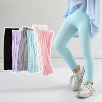 2021 3 13 year old new girls leggings spring summer candy color modal thin childrens mosquito pants clothing for girls