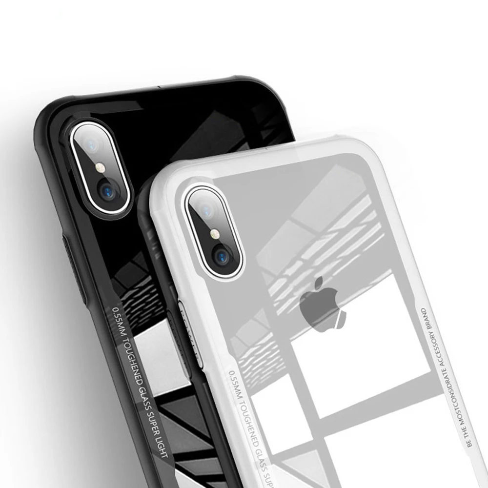 Чехол IER чехол из закаленного стекла для телефона для iPhone 11 Pro XR XS MAX X полный защитный мягкий чехол s для iPhone 7 8 6 6S Plus задняя крышка