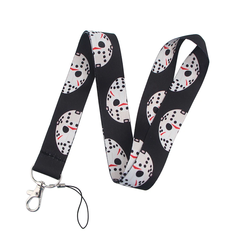 

YL210 Horror Movie Key lanyard Car Keychain Personalise ID Card Key Ring Badge Holder Halloween Jewelry Fans Gifts