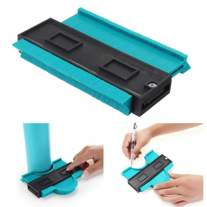 

120mm Profile Contour Gauge Plastic Copy Gauge Standard 5" Template Width Wood Marking Tool Tiling Laminate Tiles General Tools
