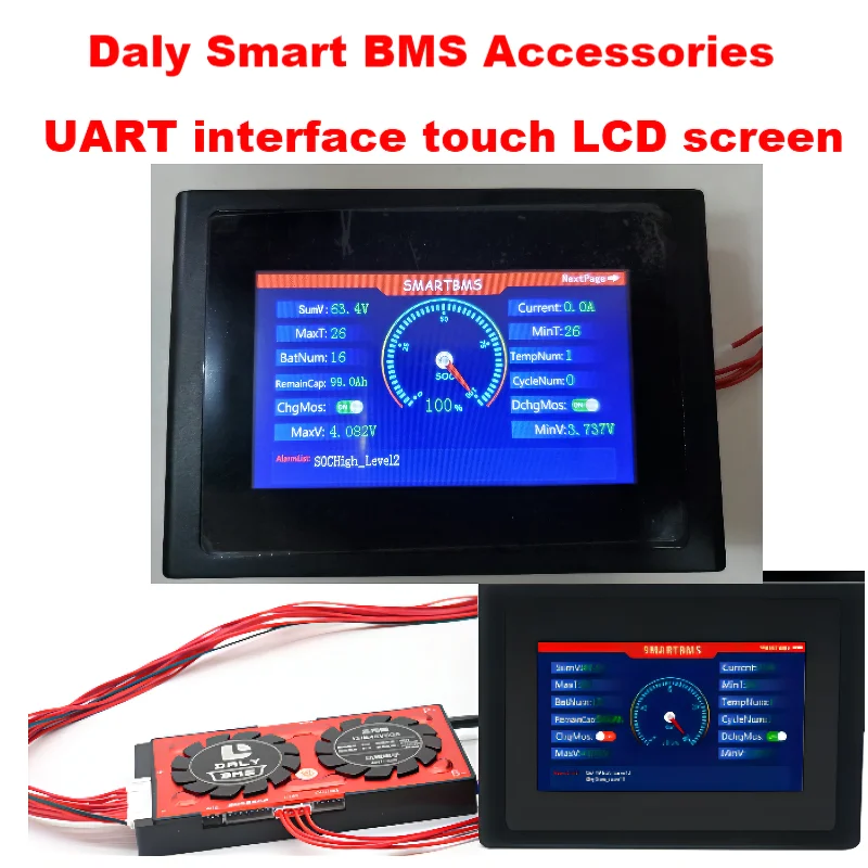 

Li-ion Lifepo4 LTO 3S 4S 7S 8S 10S 12S 13S 14S 15S 16S 17S 20S 21S 24S 27S 30S 32S for DALY Bluetooth LCD UART Port Touch LCD