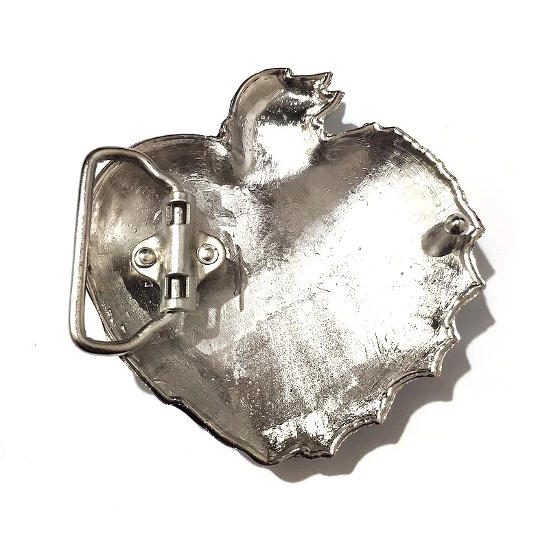 Романтичная красная пряжка для ремня в форме сердца Цветочная металлическая с