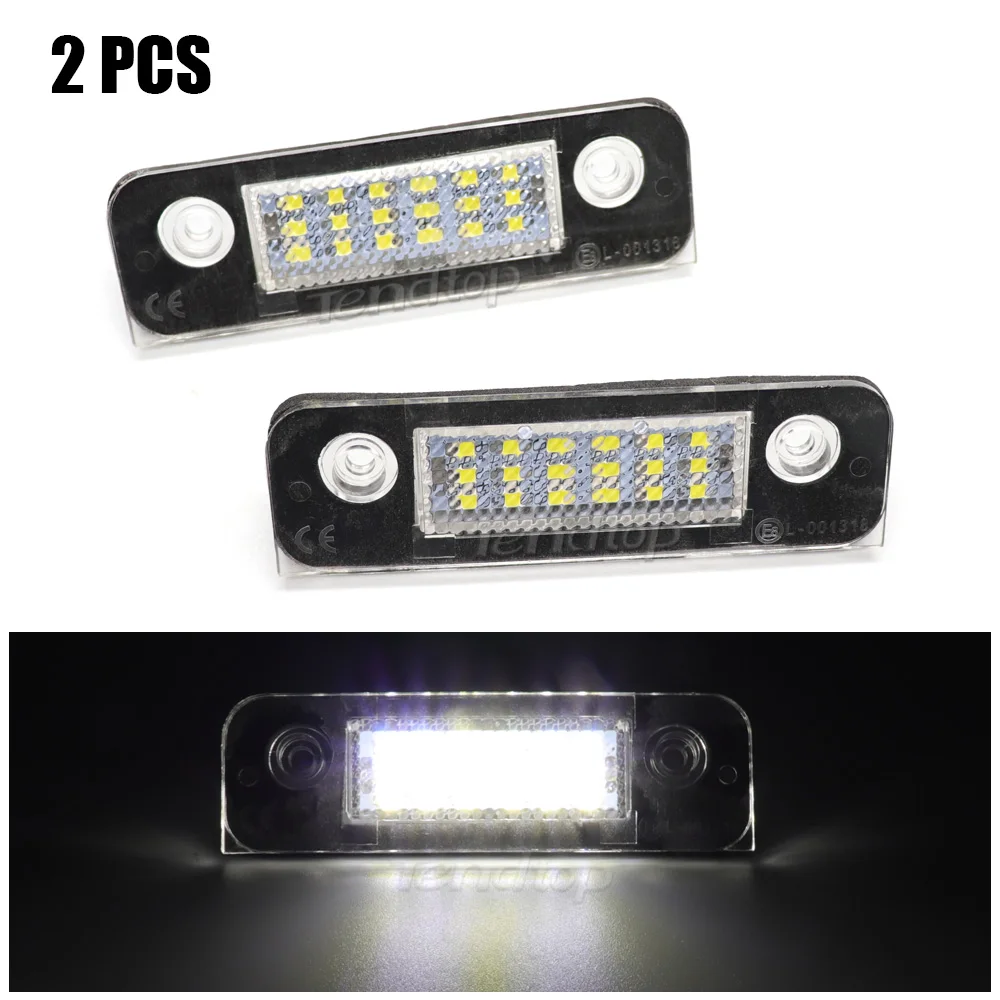 2 шт. без ошибок 12 В Белый супер яркий Canbus светодиодный номерной знак лампа для Ford