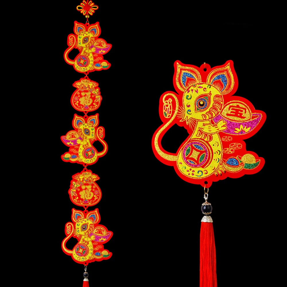 2 шт. 2020 подвесной зодиак китайский новый год искусственное украшение для
