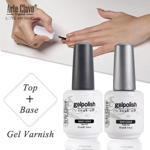 Гель-лак для ногтей, базовое и лак для ногтей покрытие, 15 мл, для праймера УФ светодиодный, снимается замачиванием