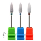 Инструменты для удаления гель-лака в форме пуль для левшей, белый керамический сверло для ногтей