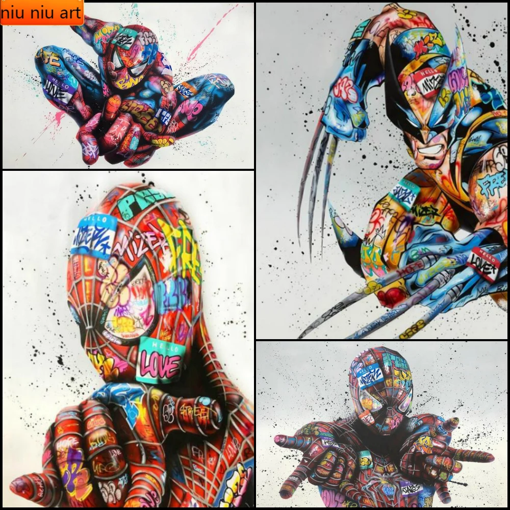 

Disney Spider-Man Wolverine Diamond Mosaic Diamond Painting Diamond Inlaid DIY Full Diamond Embroidery Living Room Home Decor