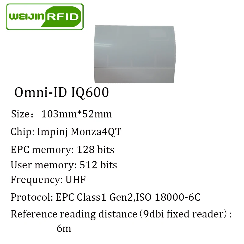 Ультратонкая металлическая метка UHF RFID omni ID IQ600 915m 868m Impinj M4QT EPC 20 шт. бесплатная