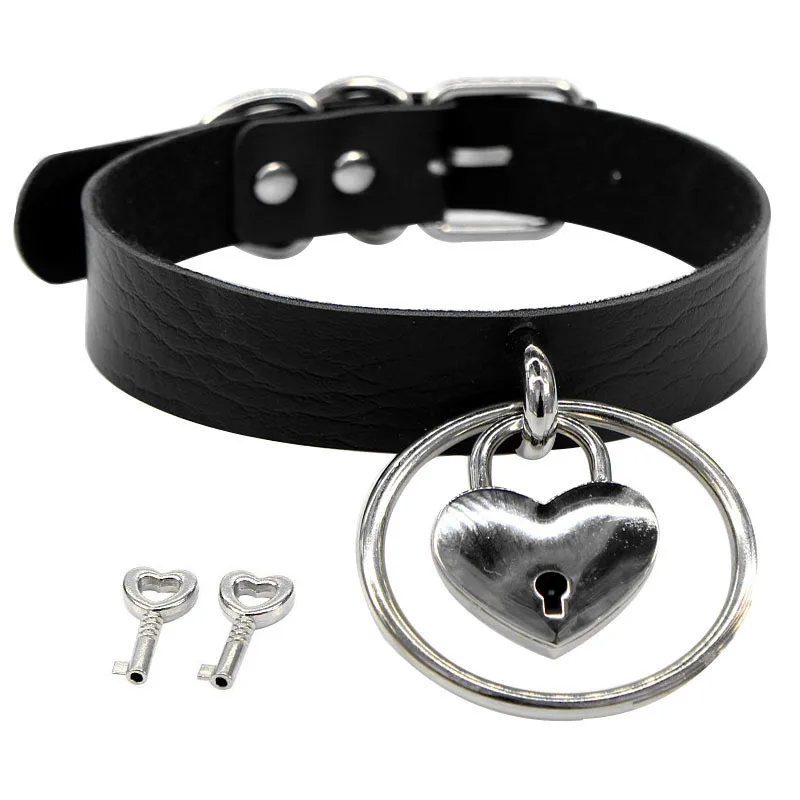 Готическая Черная кожа Goth Чокер-ожерелье в стиле Панк Harajuku Collar Necklace 2020 чокер на