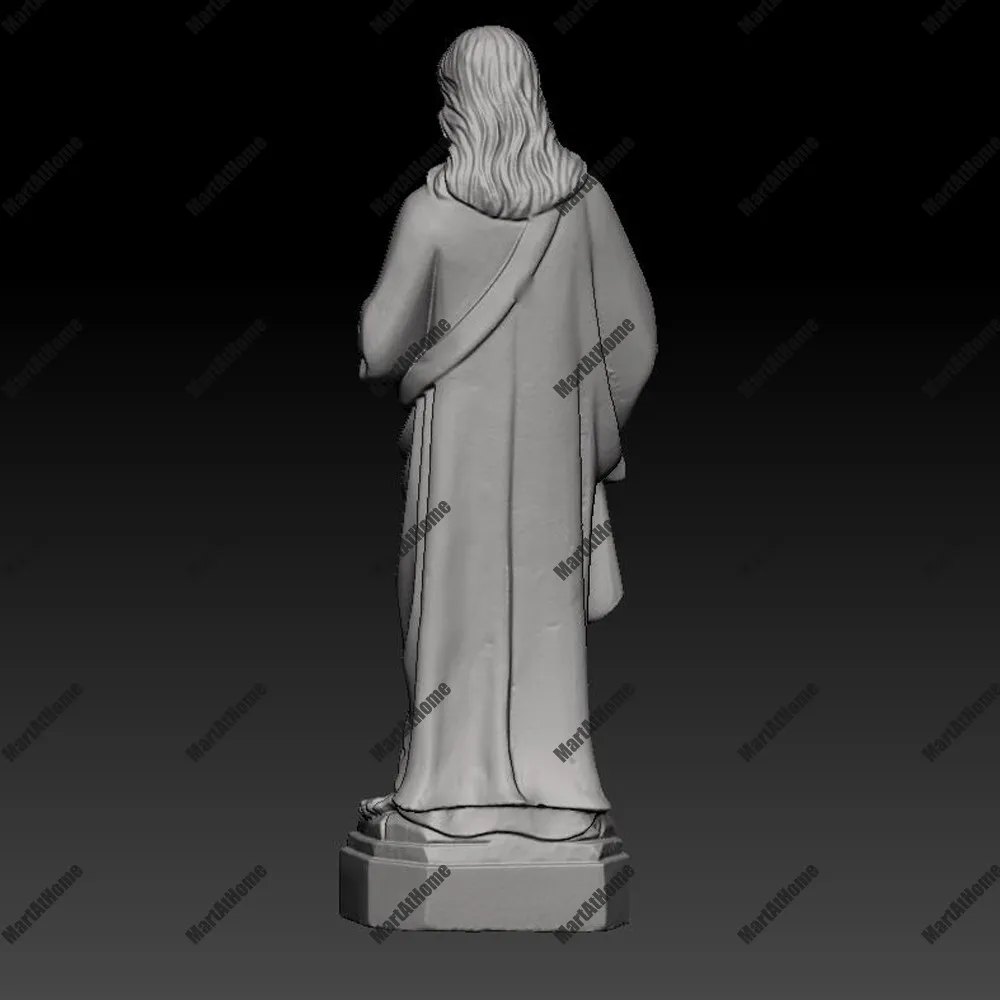 Скульптура Иисуса 3D модель STL файл круглая резьба чертеж для ЧПУ маршрутизатор