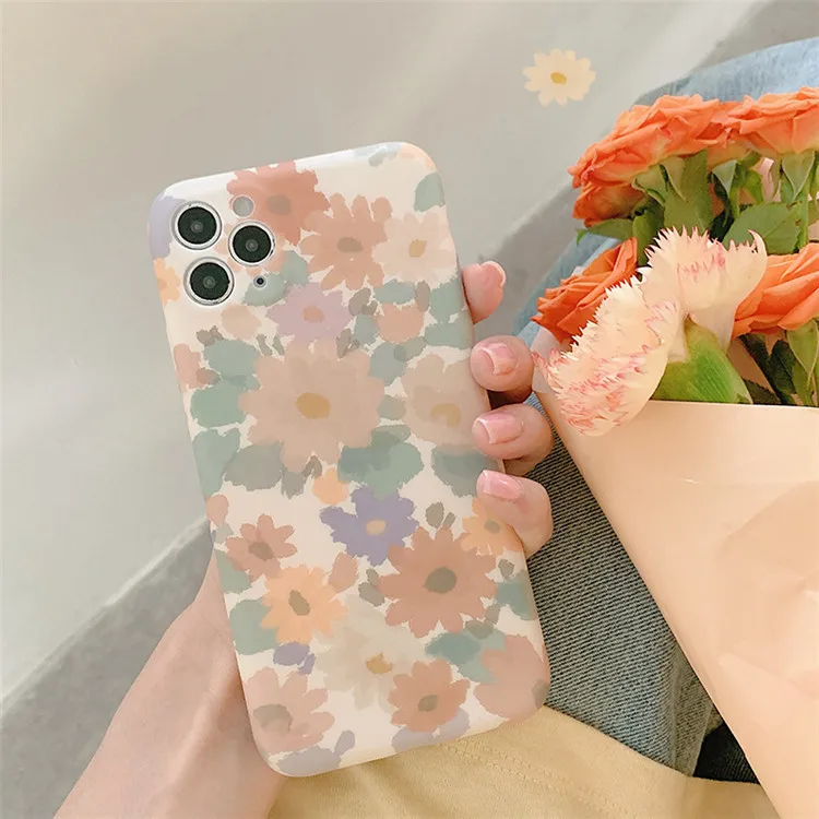 

Роскошный милый Летний чехол для телефона с цветами для iPhone 11 Pro Max, симпатичный силиконовый чехол для iPhone XS MAX XR X 7 8 Plus 7plus, чехол