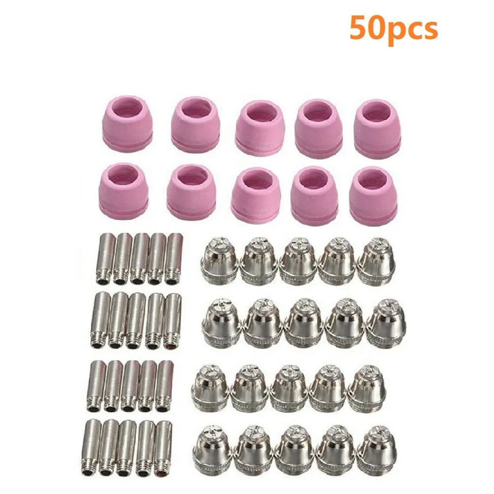 

50 Piece AG-60 Plasma Cutter Torch Consumables 50pcs Plasma Cutter Nozzle