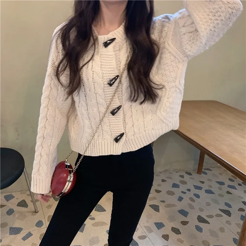 Unif Cardigan Sweater Women's Korean Version Loose Outer Wear Red Chic Long Sleeved Coat Jum |