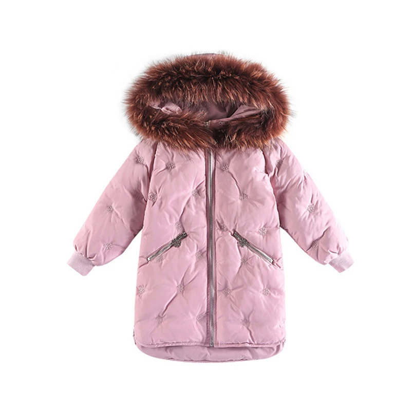 Детская зимняя куртка Rlyaeiz для девочек модное зимнее пальто Толстая теплая парка